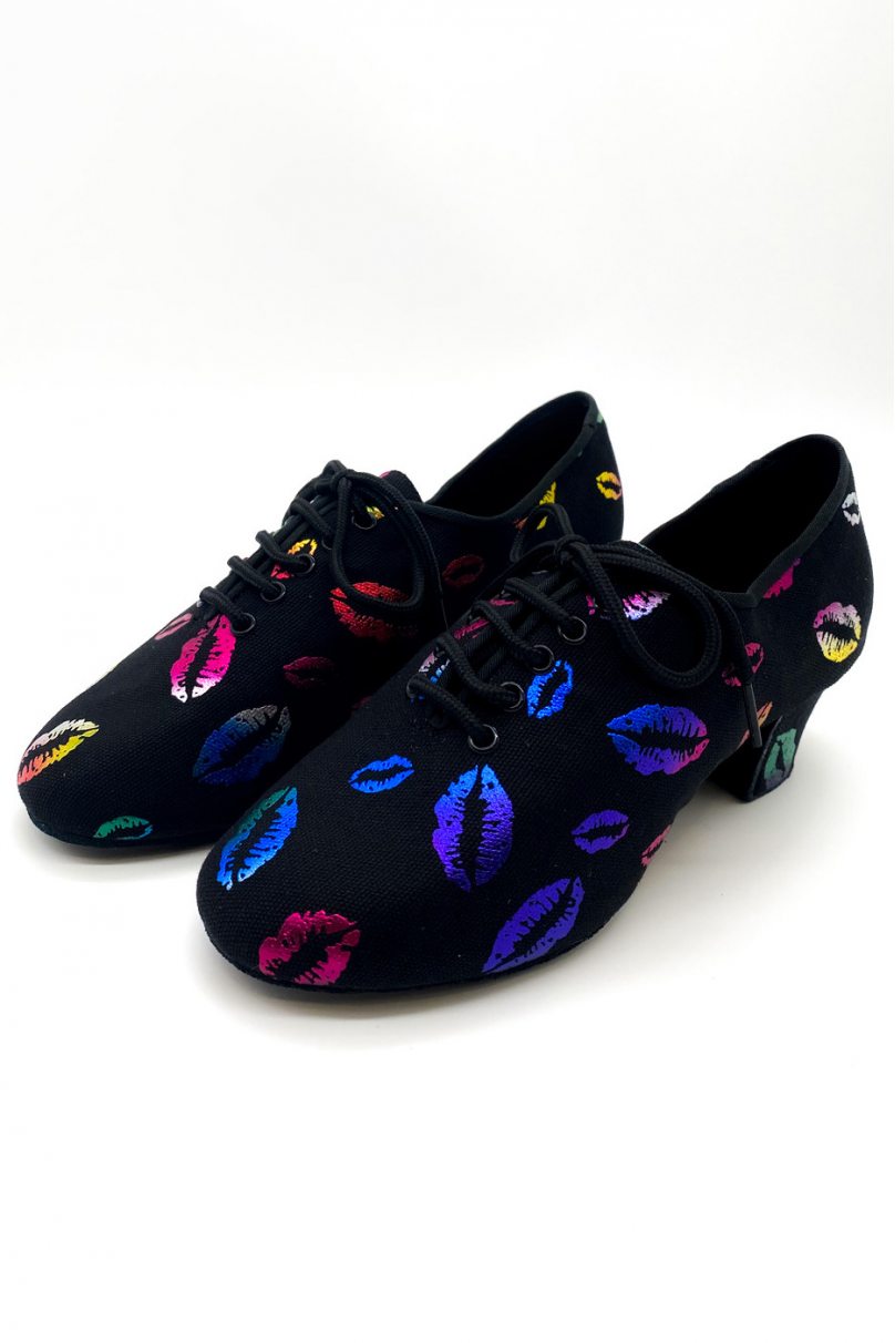 Женские тренировочные туфли для бальных танцев  от бренда Grand Prix модель PRRNT3B Rainbow Lips