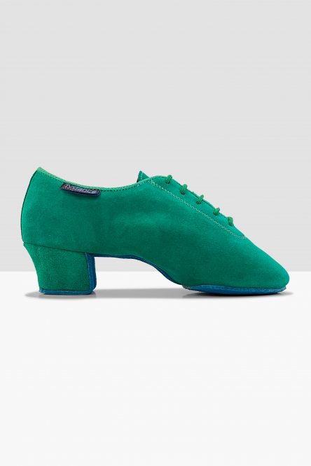 Тренировочные туфли из замши для танцев LA-13Т Emerald/Turquoise, IV Dance