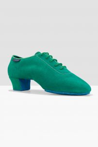 Тренировочные туфли из замши для танцев LA-13Т Emerald/Turquoise, IV Dance
