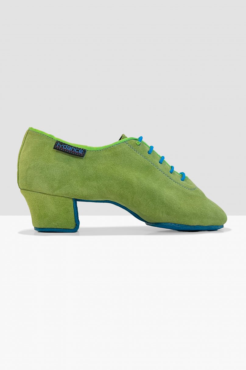 Тренувальні туфлі із замші для танців LA-13T Light green/Turquoise, IV Dance