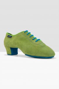Тренувальні туфлі із замші для танців LA-13T Light green/Turquoise, IV Dance