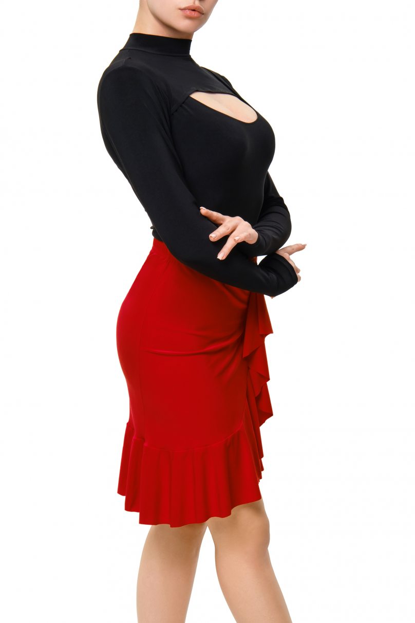 Tanzröcke Latein Marke J.E.M. modell Skirt FLOUNCE Red S-6-1
