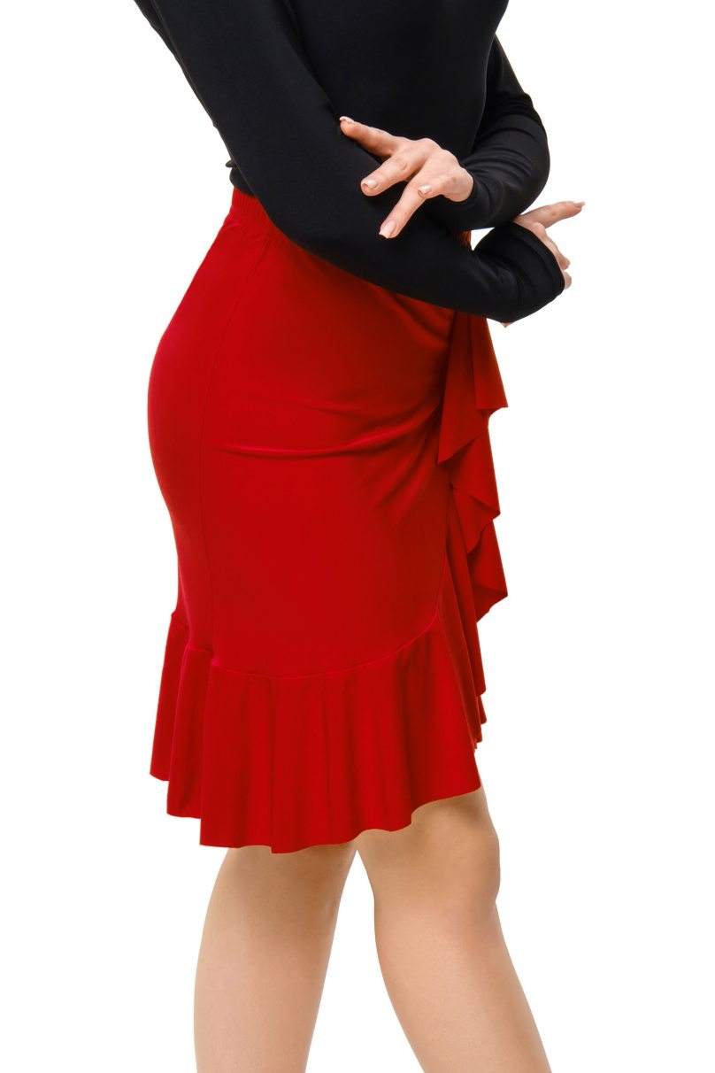 Tanzröcke Latein Marke J.E.M. modell Skirt FLOUNCE Red S-6-1