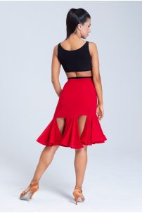 Latin dance skirt by PRIMABELLA model Юбка TWIST RED