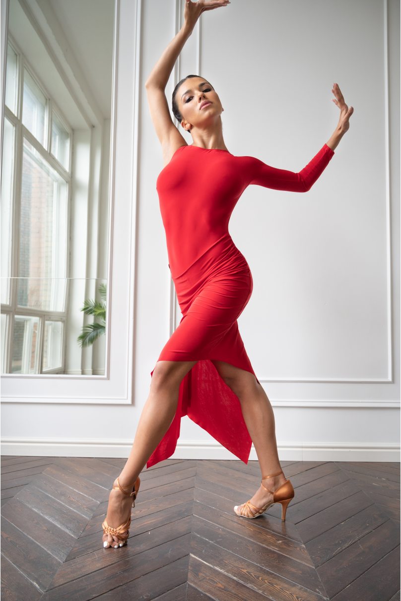Tanzkleider Latein Marke PRIMABELLA modell Dress COQUILLE RED