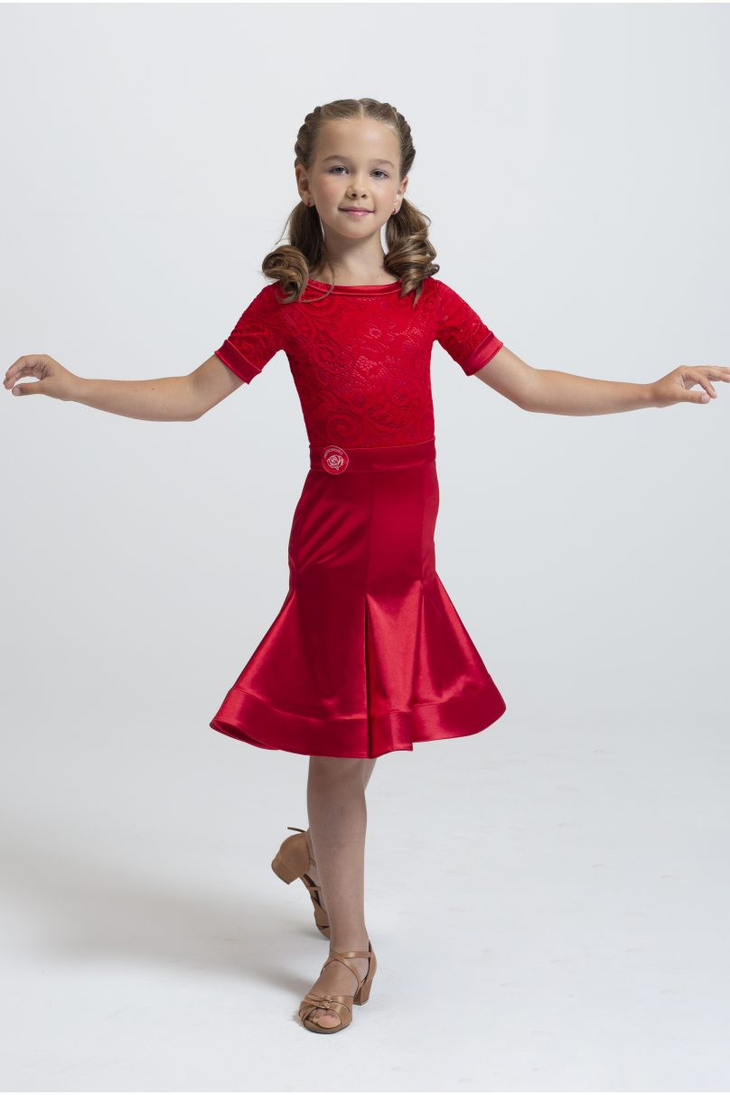 Ballroom dance competition dress for girls by PRIMABELLA product ID Платье ROUGE KID