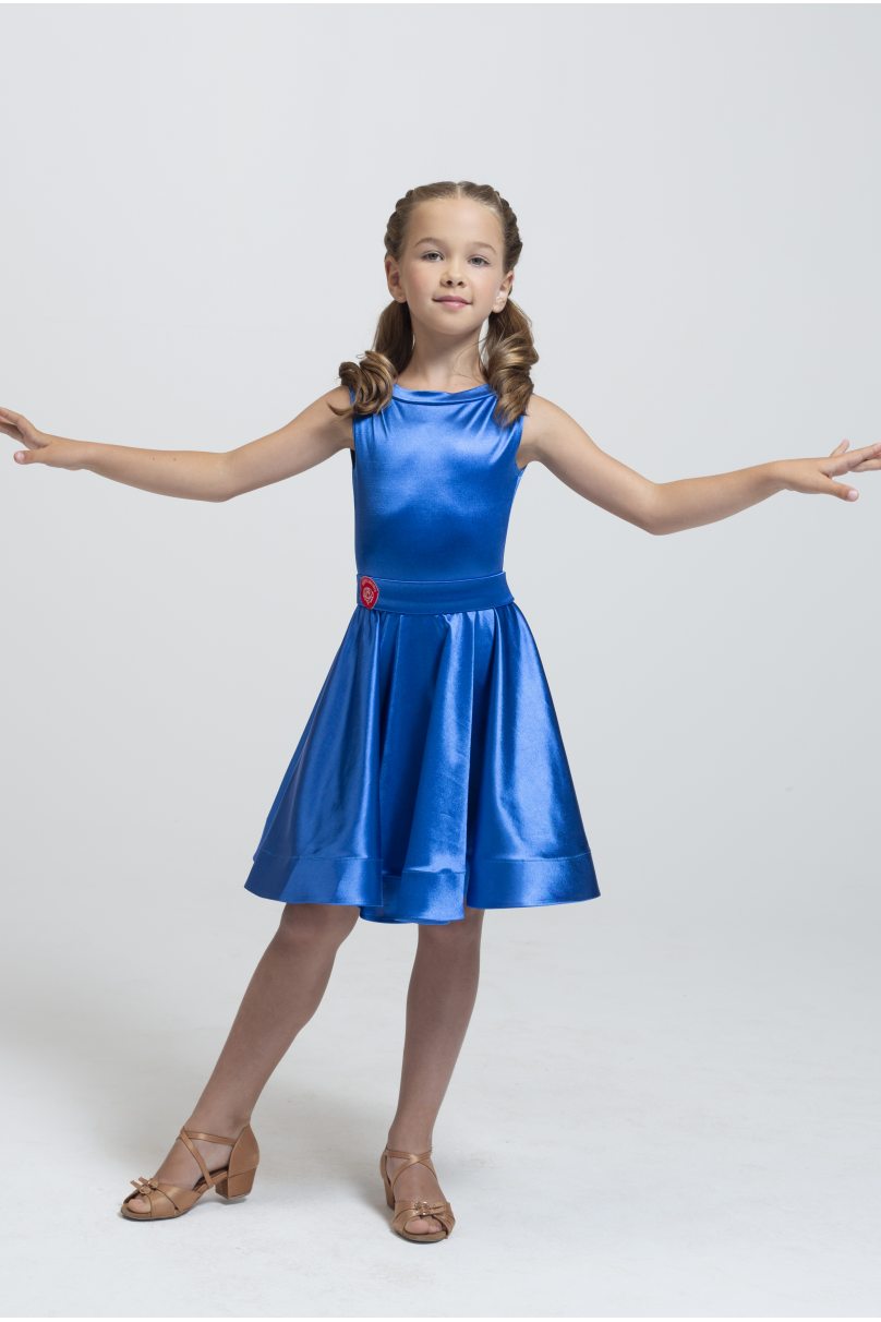 Ballroom dance competition dress for girls by PRIMABELLA product ID Платье AZZURO KID