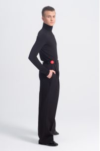 Mens ballroom dance trousers by PRIMABELLA style Брюки FOLD BLACK