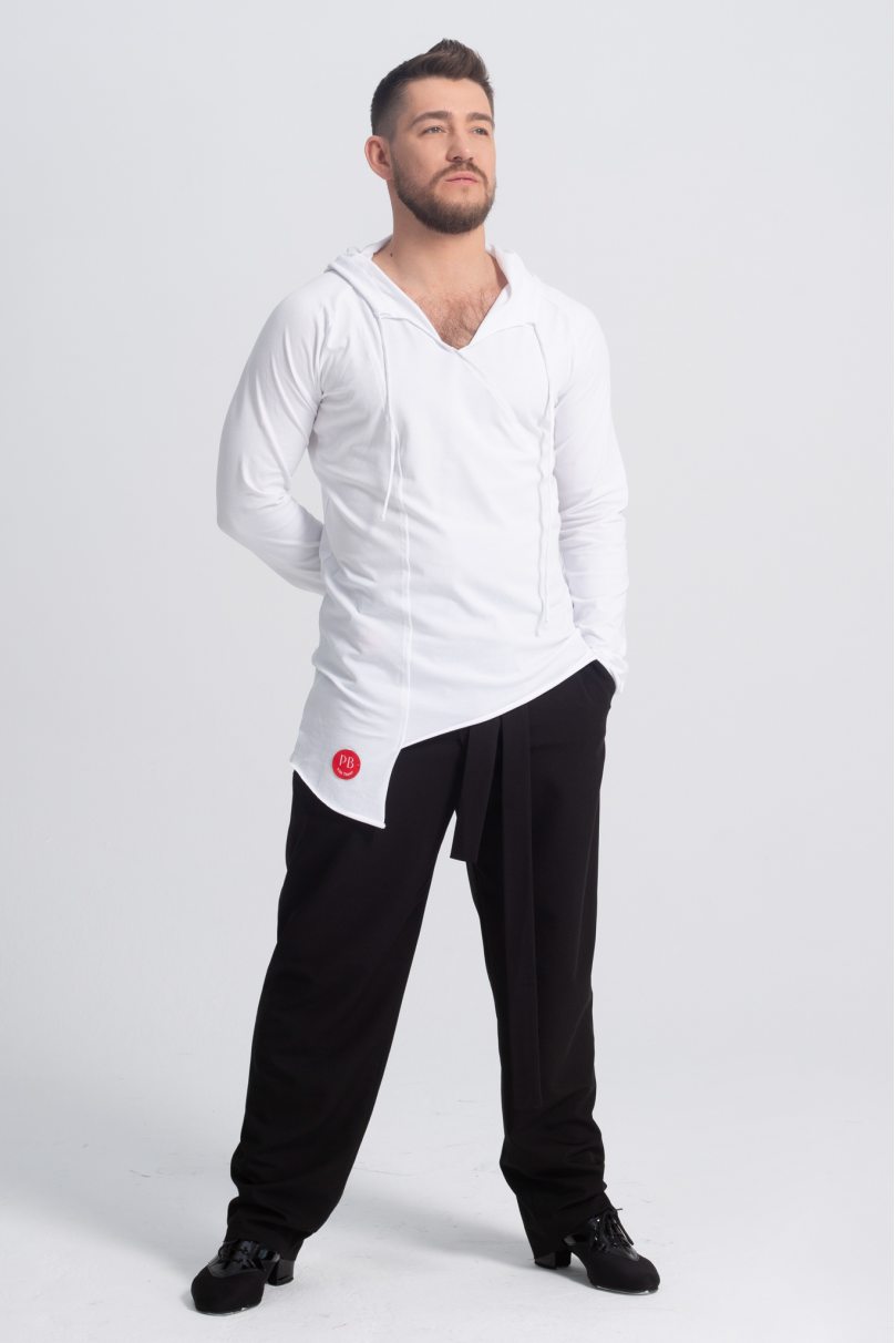 Чоловіча сорочка для бальних танців латина від бренду PRIMABELLA модель Джемпер CHIUSO BIANCO