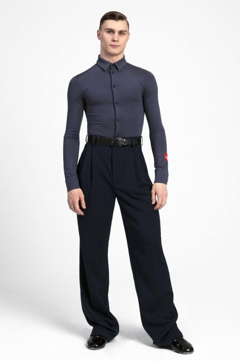 Taneční kalhoty pro muže značky PRIMABELLA style Брюки FOLD BLUE