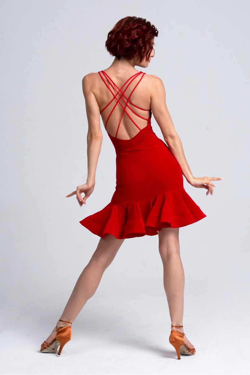 Latin dance skirt by PRIMABELLA model Юбка COQUETTE RED