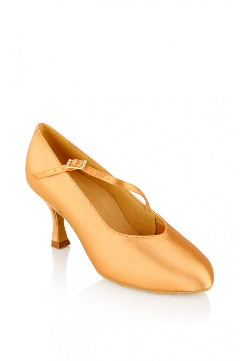 Ladies ballroom dance shoes by Ray Rose style 116AFLESH SATIN