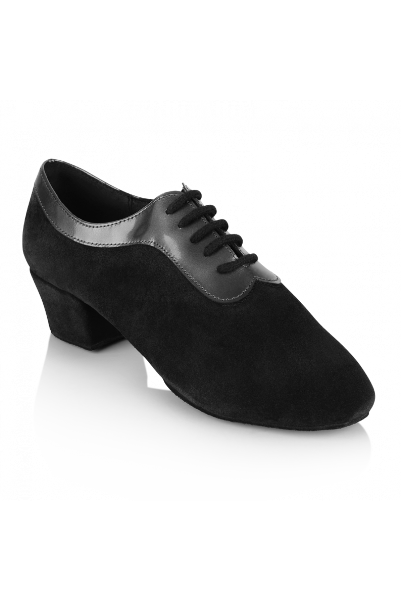 Style 417  Solar Black Suede/Silver Practice Dance Shoes