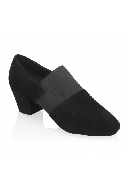 Style 419  Luna Black Suede/Elastic Practice Dance Shoes