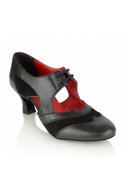 Style L111  Lorna Black Leather/Suede Practice Dance Shoes