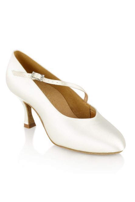 116A Rockslide White Satin Standard Ballroom Dance Shoes