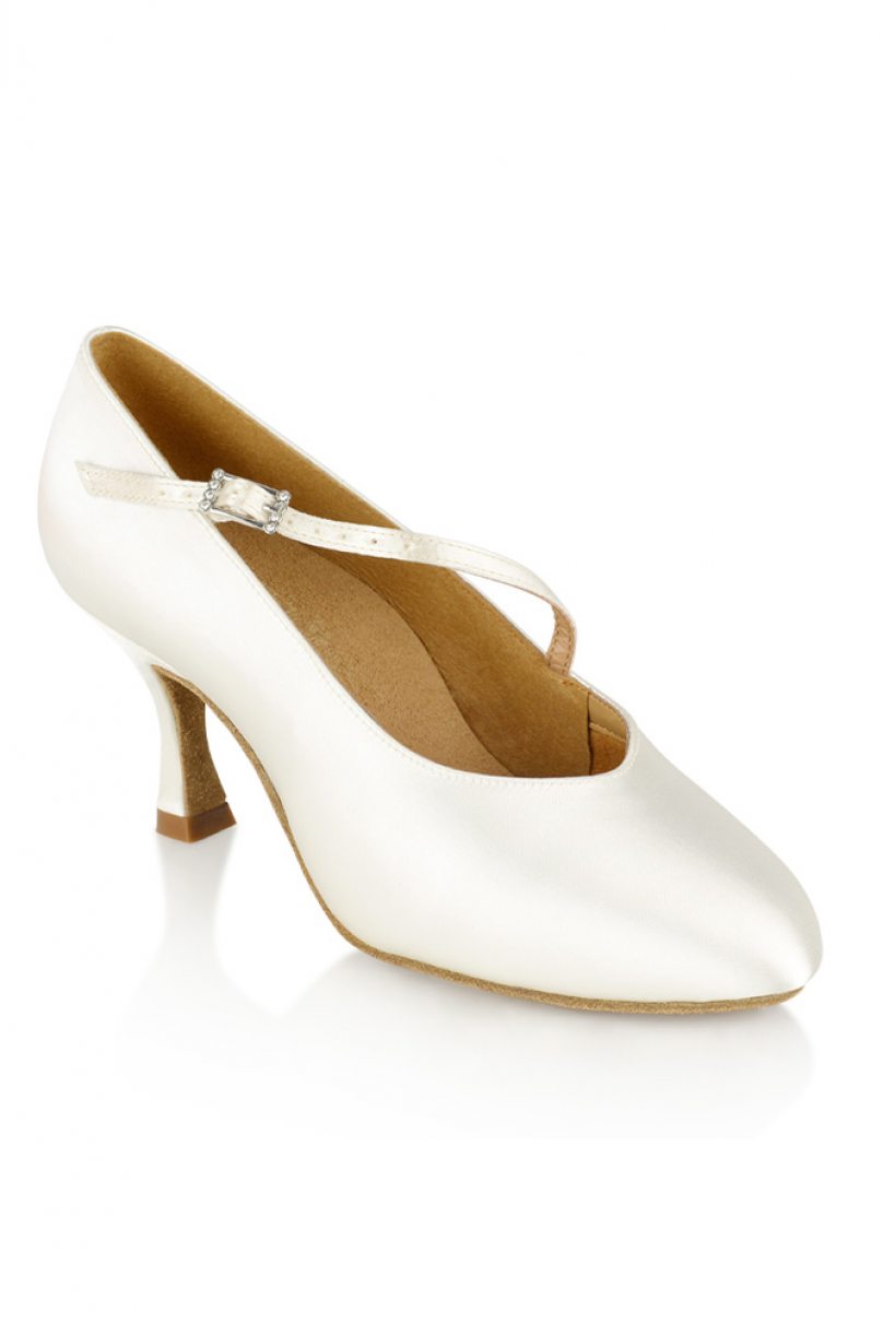 Ladies ballroom dance shoes by Ray Rose style 116AWHITE SATIN