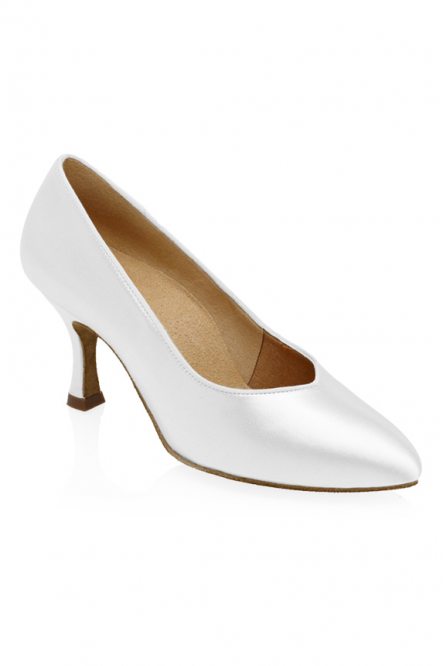 Women's Ballroom | Standard Dance Shoes Claudia White Satin 964A