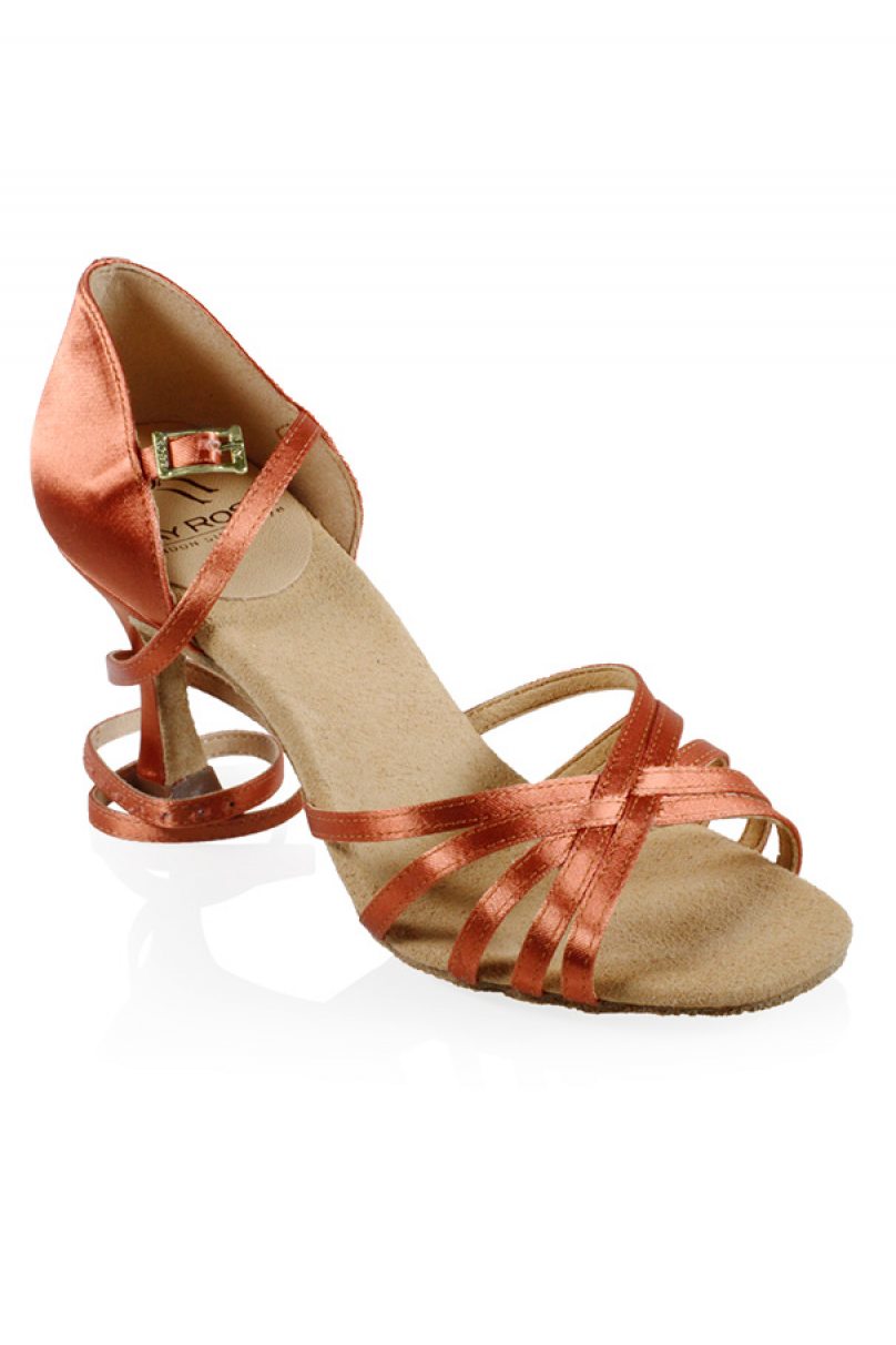 Жіночі туфлі для бальних танців латина від бренду Ray Rose модель 836-X Hygea Xtra/Dark Tan Satin