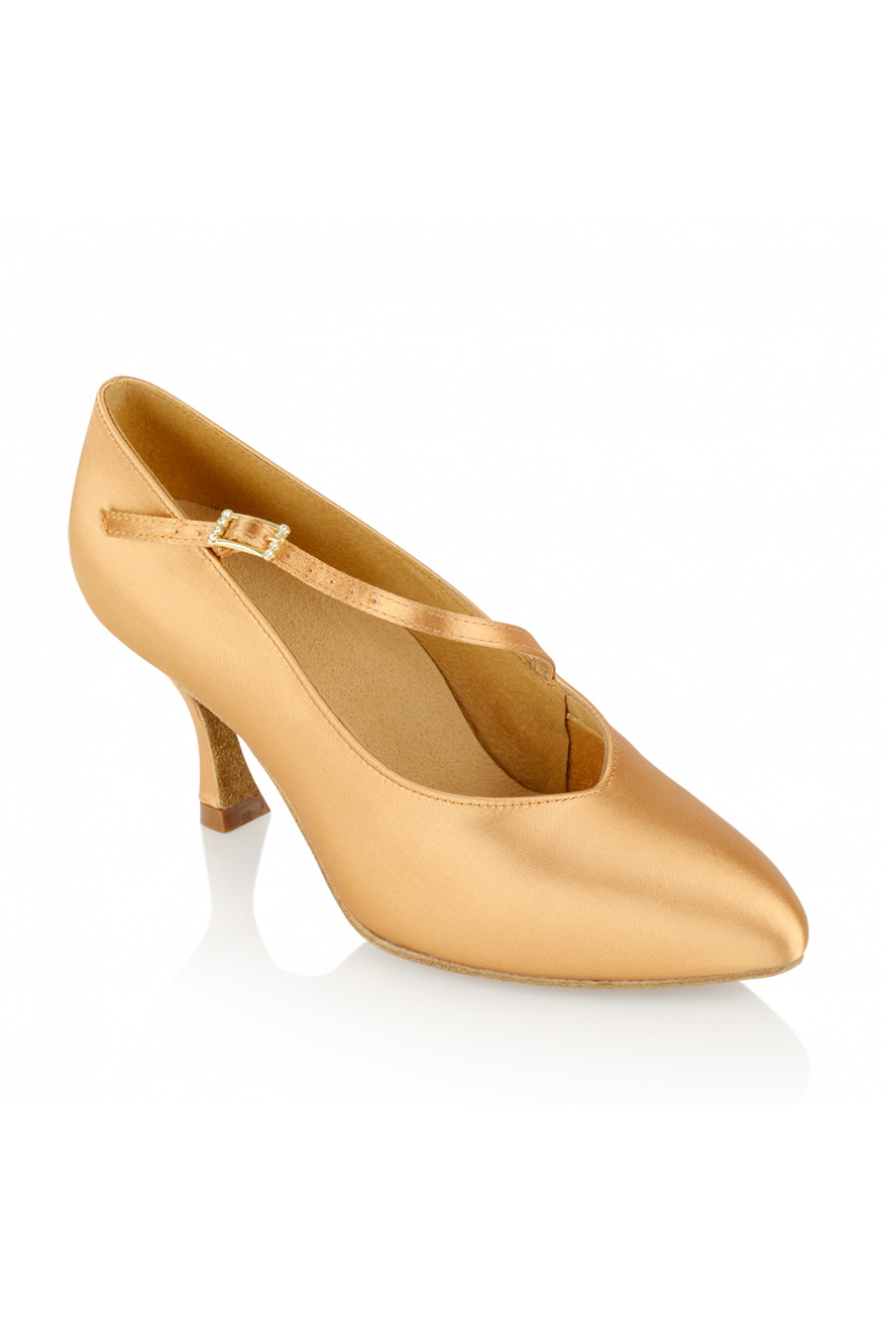 Ladies ballroom dance shoes by Ray Rose style 119AFLESH SATIN