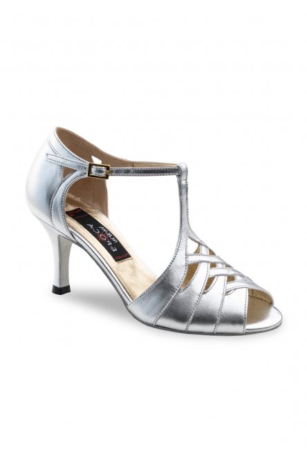 Social dance shoes Werner Kern model Caia/Nappa leather silver