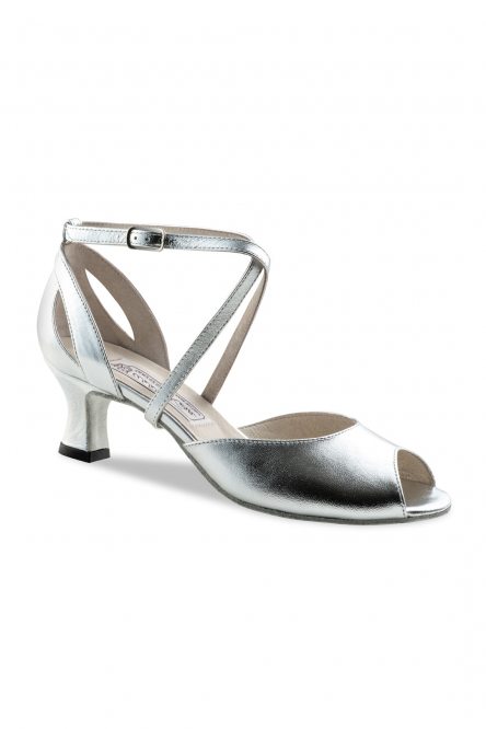 Women's Social Dance Shoes Tiziana Chevro silver