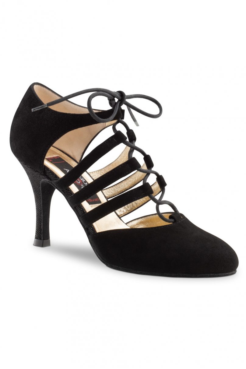 Social dance shoes Werner Kern model April/Suede/Shimmering suede black