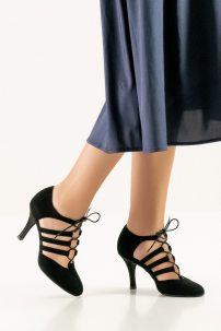 Social dance shoes Werner Kern model April/Suede/Shimmering suede black