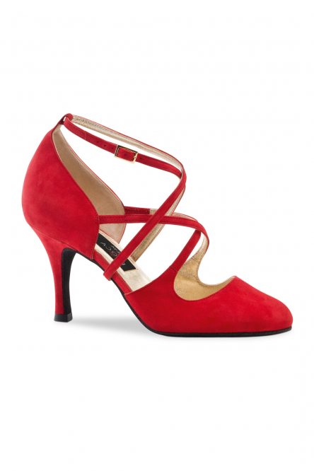 Женские танцевальные туфли для Аргентинского танго MARISSA Suede red