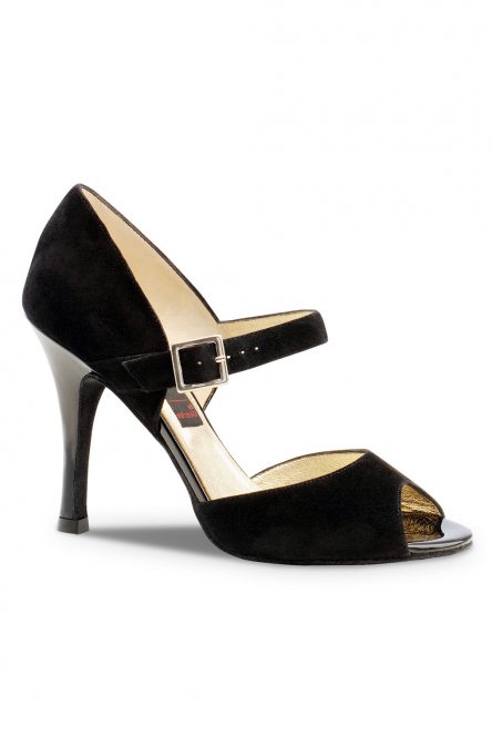 Social dance shoes Werner Kern model Nora/Suede/Patent leather black
