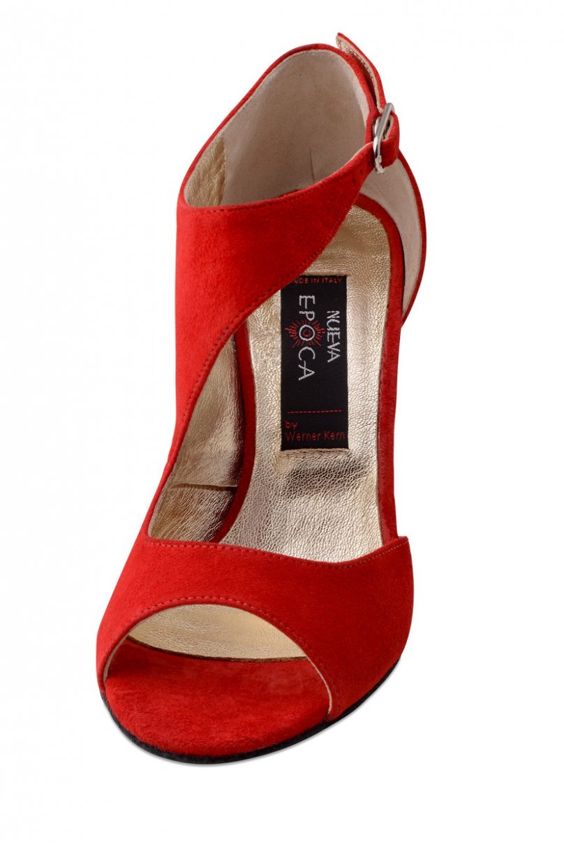 Social dance shoes Werner Kern model Linea/Suede red