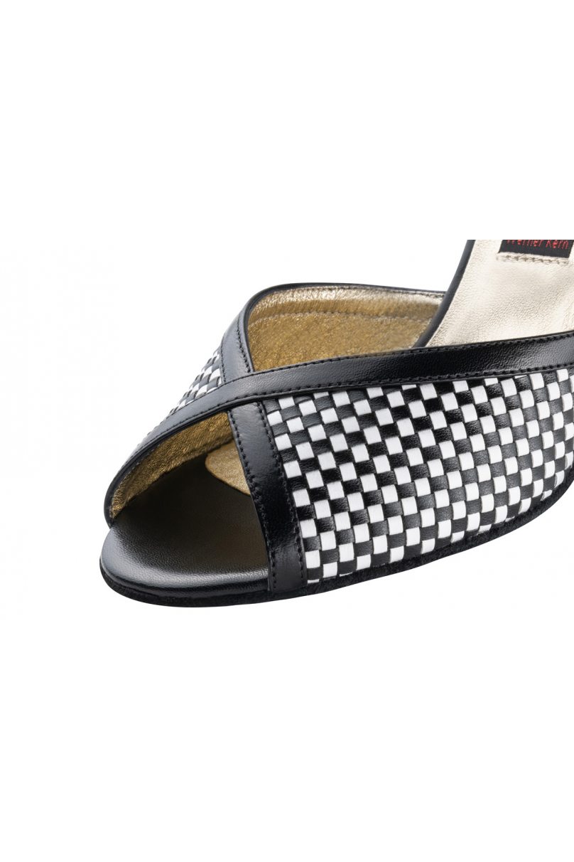 Social dance shoes Werner Kern model Simona/Nappa leather black/white