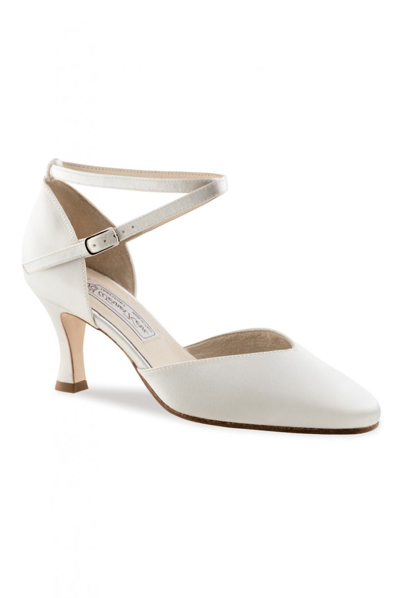 Social dance shoes Werner Kern model Betty LS/Satin white