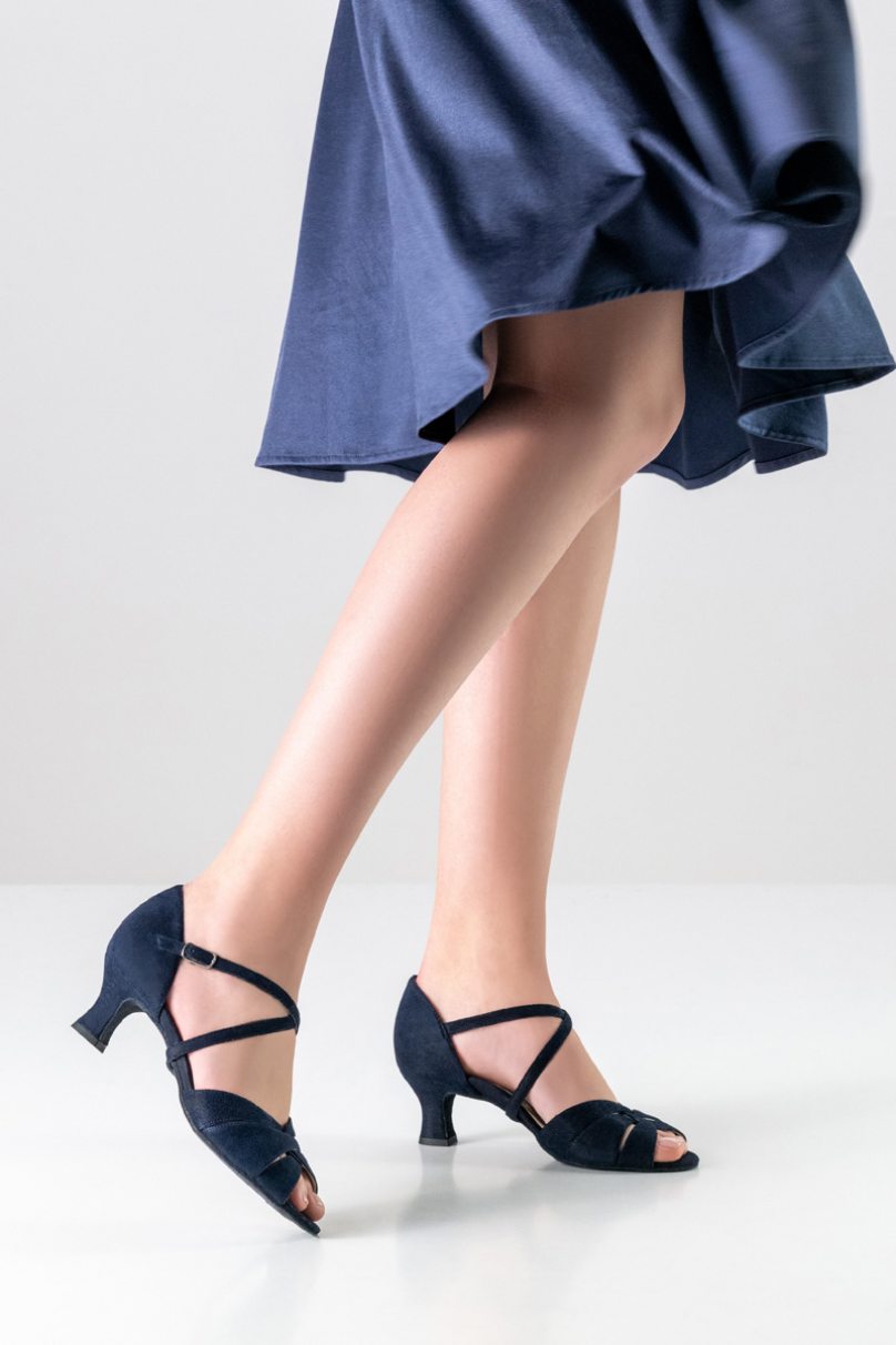 Туфли для танцев Werner Kern модель Ebony/Stella glitter blue