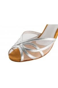 Ladies latin dance shoes by Werner Kern style Adele/Nappa silver