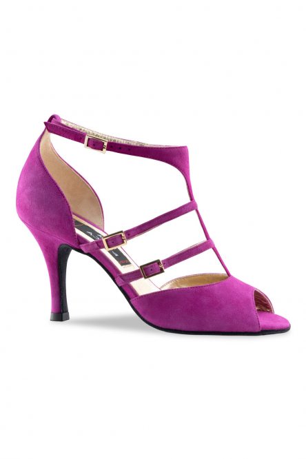 Women's dance shoes Filia/Suede fuchsia for Argentine tango, salsa, bachata by Werner Kern