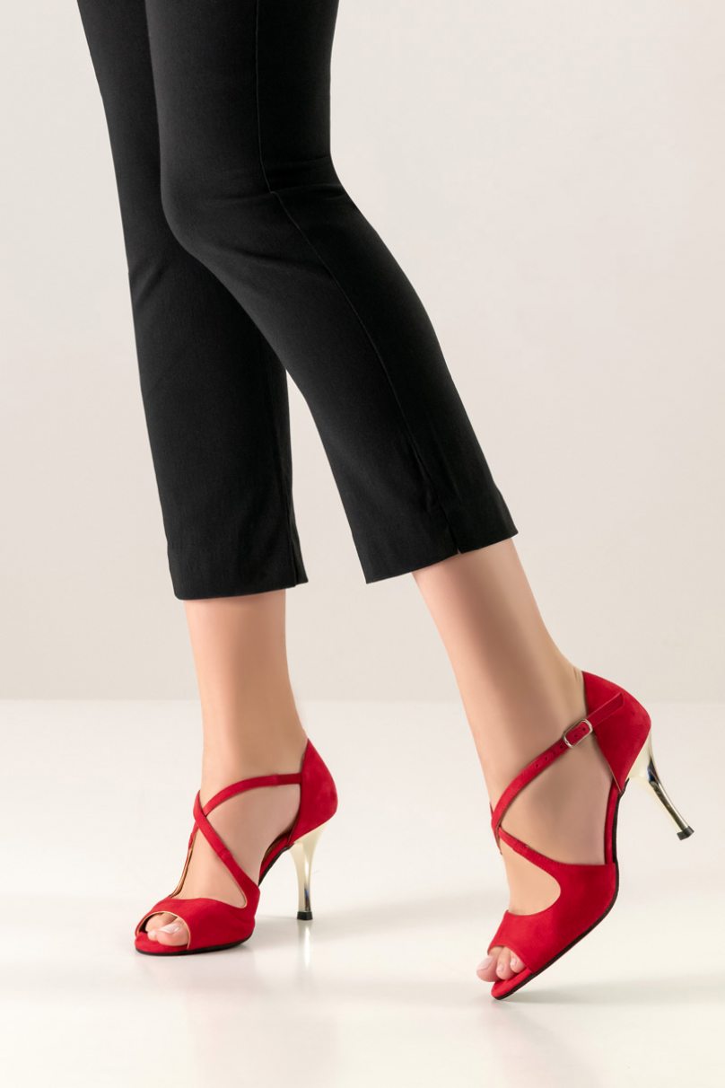Social dance shoes Werner Kern model Flavia/Suede red