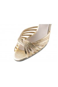 Ladies latin dance shoes by Werner Kern style Mary/Chevro platin /Fantasia beige