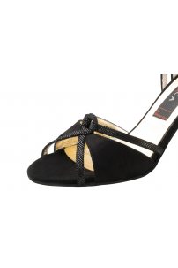 Social dance shoes Werner Kern model Christina/Suede/Shimmering suede black