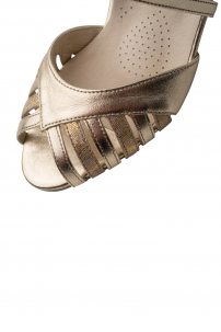 Social dance shoes Werner Kern model Coleen/Chevro platin/Fantasia beige