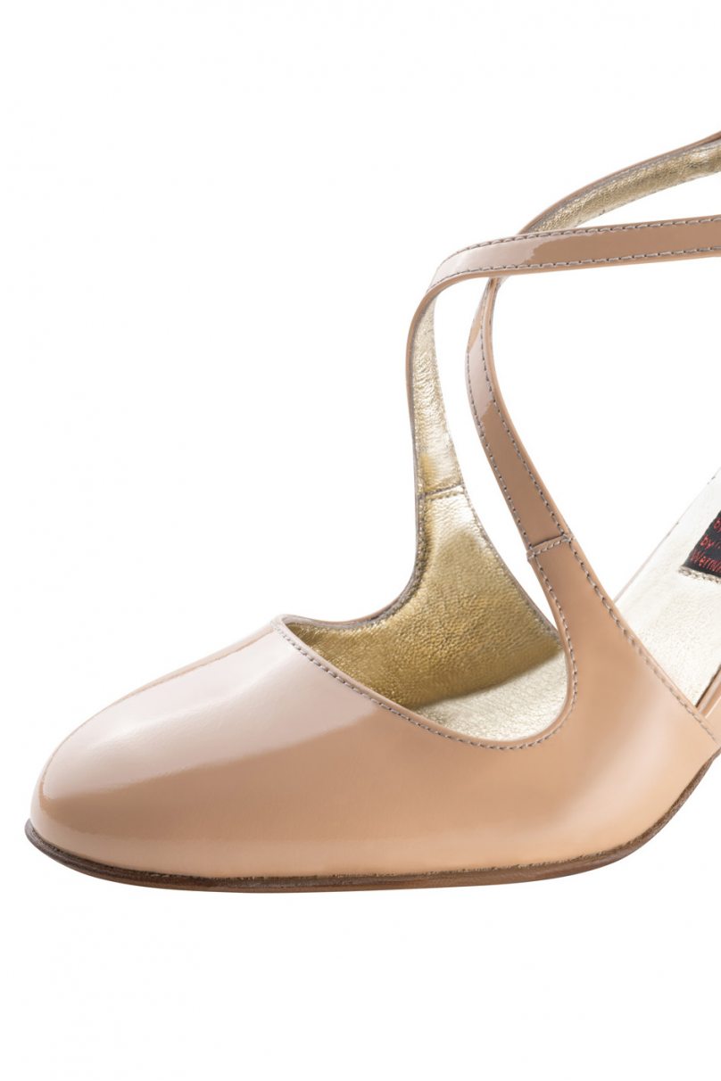Туфлі жіночі Aurora LS/Patent leather beige для аргентинського танго, сальси, бачати від Werner Kern