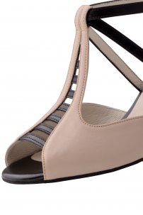 Social dance shoes Werner Kern model Holly/Nappa beige/Patent black