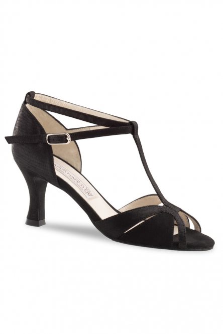Social dance shoes Werner Kern model Ida/Stella glitter/Suede black