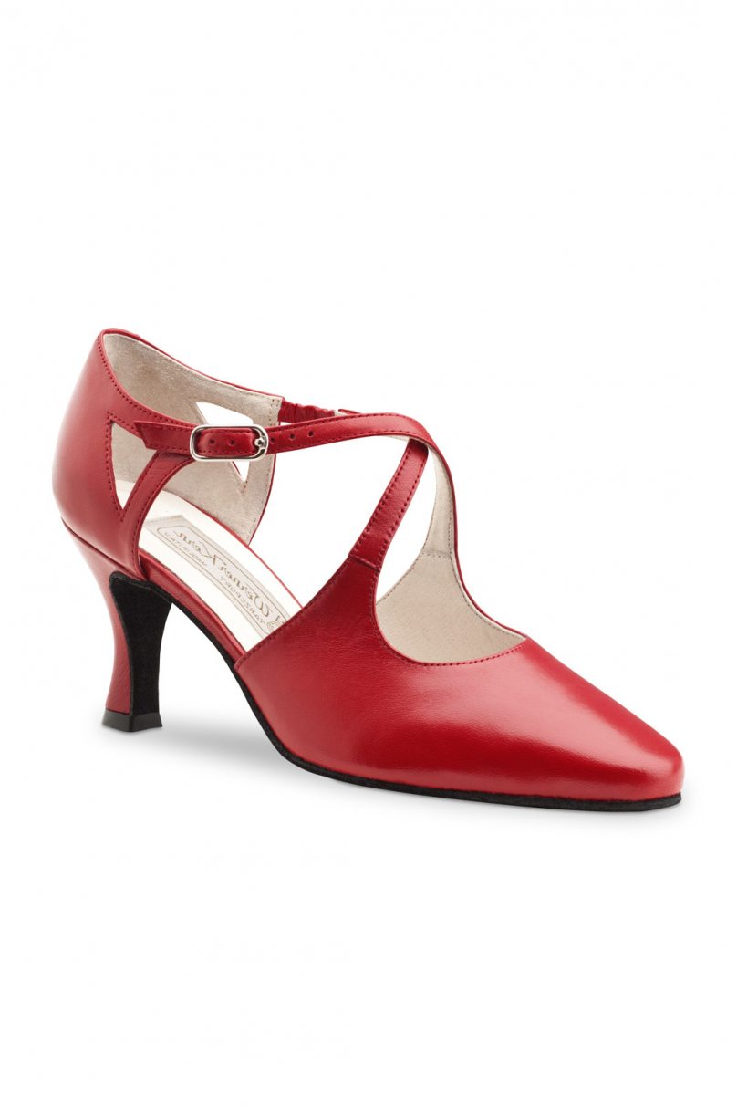 Social dance shoes Werner Kern model Ines/Nappa red