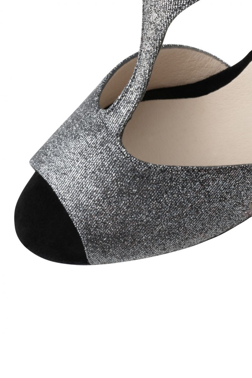 Social dance shoes Werner Kern model Jamie/Brocade black-silver
