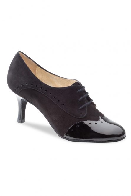 Women's Social Dance Shoes KAREN Suede/Patent leather black