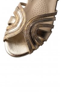 Social dance shoes Werner Kern model Kim/Chevro platin /Fantasia beige