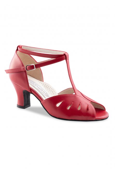 Women's Social Dance Shoes LINDSAY Nappa red