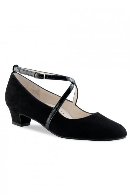 Women's Social Dance Shoes MARINA Suede/Patent black