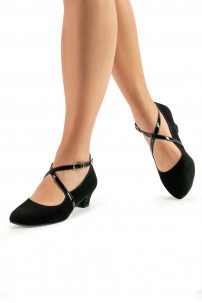 Social dance shoes Werner Kern model Marina/Suede/Patent black
